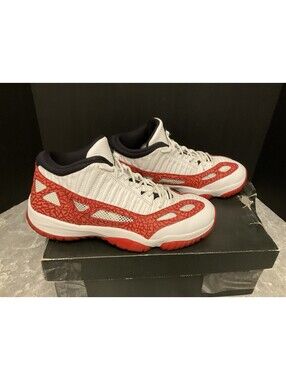 Mens Nike Air Jordan 11 Retro Low IE White Gym Red Black Athletic Shoes. Size 10